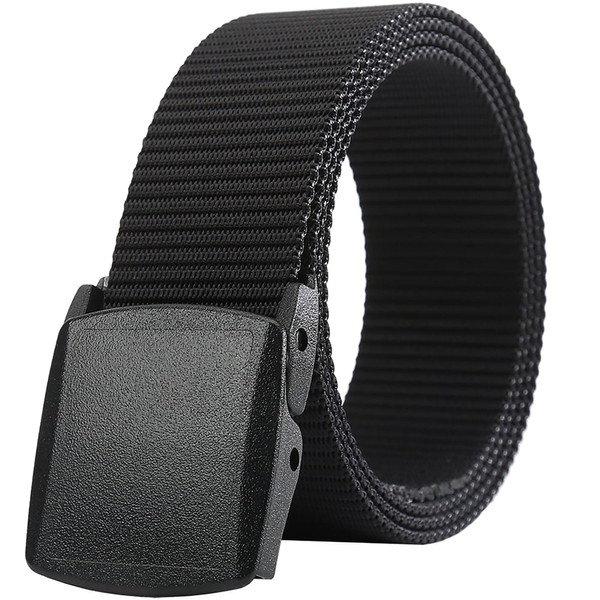 Q&Q ESSENTIALS Mens Plastic Buckle Belt. Premium Canvas Nylon Belts