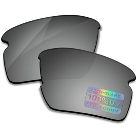 Bowyer POLARIZED Replacement Lenses for Oakley Flak 2.0 XL OO9188 Sunglasses - Titanium Mirror