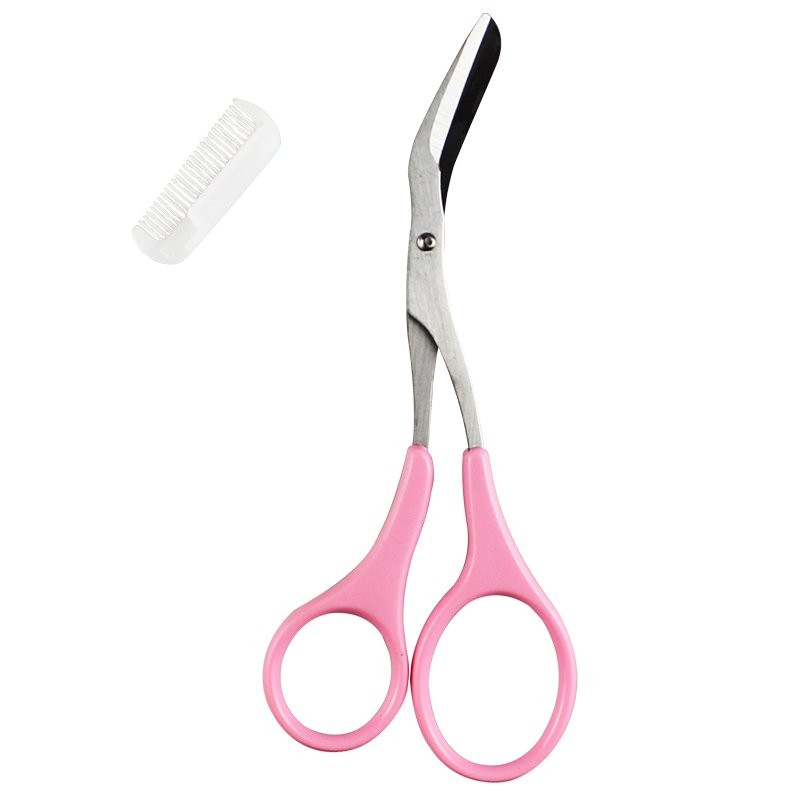 Kai Corporation KQ-809 Mayu Scissors with Comb, Pink