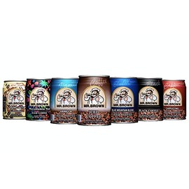 Mr. Brown Coffee Drink Variety Combo (Blue Mountain, Black, Caramel Latte, Macadamia Nut, Vanilla, Cappuccino, Ice Coffee) | Pack of 7