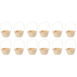 40 PCS Pequeño Mimbre Canasta de Flores de Mimbre Pequeño Mini Canasta de Dulces Canasta de Canasta de Flores Mini Flor