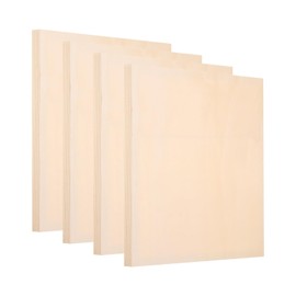 PATIKIL 6 x 6 Inch Wood Panel Board, 4 Pack Unfinished Wooden Canvas Boards Square Blank Deep Cradle Board for Painting Pouring DIY Art Use with Oils Acrylics