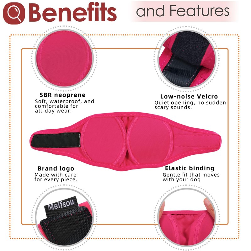Meifsou Quiet Ears for Dogs - Dog Head Wrap for