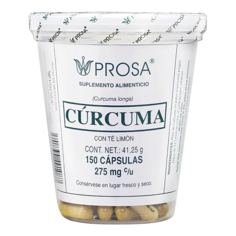 Suplemento Nutricional Cúrcuma Prosa Cápsulas 150 Unidades