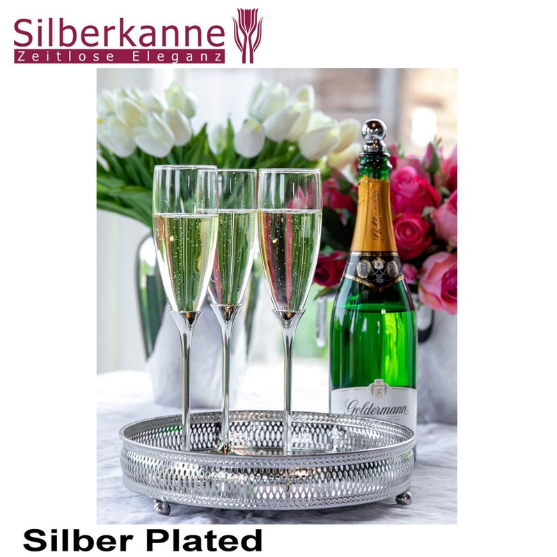 SILBERKANNE Champagne Flutes Set of 2 Hamburg Height 26 cm