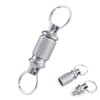 twirush Titanium Keyring, Removable Key Chain with Quick Release, Double