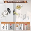 Estmoon 6 Pack Brushed Nickel Door Knobs, Privacy Door Lock