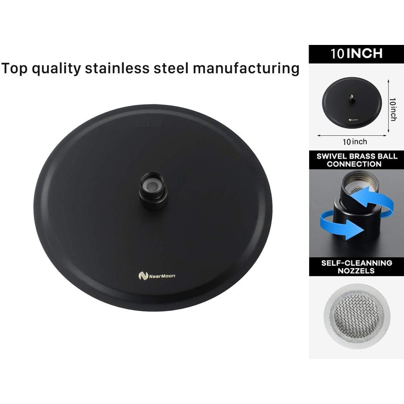 NearMoon Rain Shower Head, Ultra-Thin Design-Pressure Boosting, Awesome Some Experience,