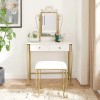 Makeup Vanity Desk Dressing Table Set with 2 Storage Drawers