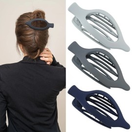 Hair Clips for Women 3Pcs Matte Claw Clips Large for Thick Hair Flat Hair Cli.