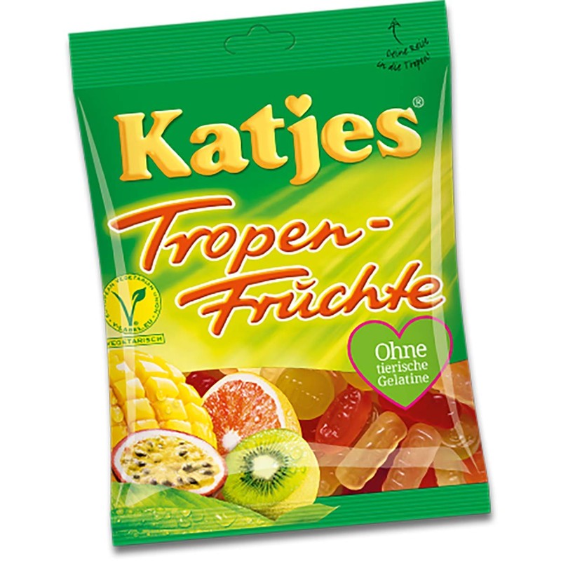 Katjes Tropical Fruit Vegetarian Soft Gummi Candy Original from Germany