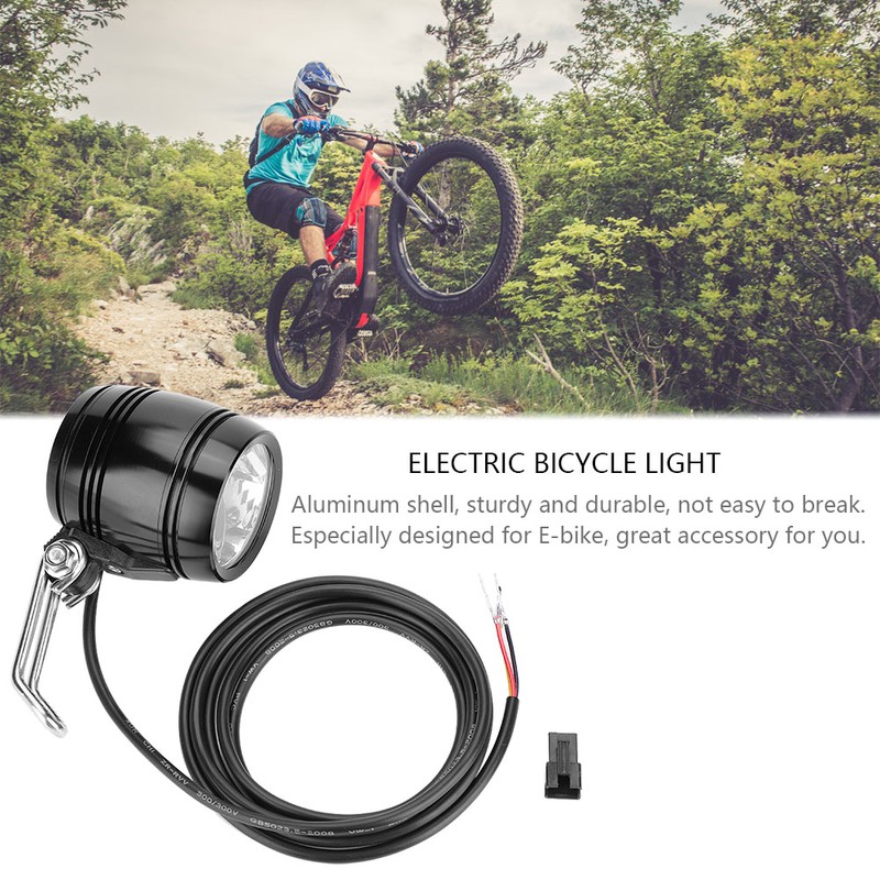 LED Aluminum E bike Headlight Horn 2 In 1 Set