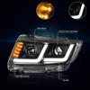 PM PERFORMOTOR L-Shape LED DRL Signal Projector Headlights Assembly Compatible