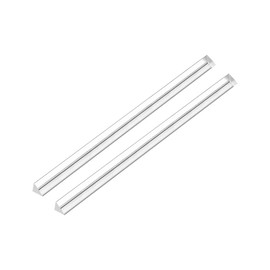 sourcing map 10mmx200mm Transparent Clear Solid Acrylic Triangle Rod PMMA Bar 2pcs