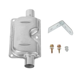 Stainless Steel Diesel Heater Exhaust Silencer Muffler 24mm/0.94in Exhaust Pipe Muffler Clamps Bracket Exhaust Pipe Silencer Fit for Eberspacher Diesel Heaters with Bracket & screws
