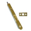 QCAA Flush Bolt, 7", Brass Plated, Solid Brass Face Plate,
