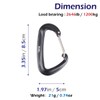 TRIWONDER 12KN 25KN Aluminium Wire Gate Carabiners for Hammock -