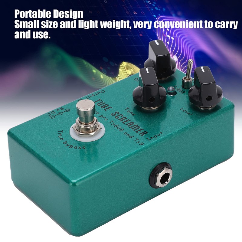 Effects Pedals, Overdrive Tube Screamer Durable Portable Green Easy Installation