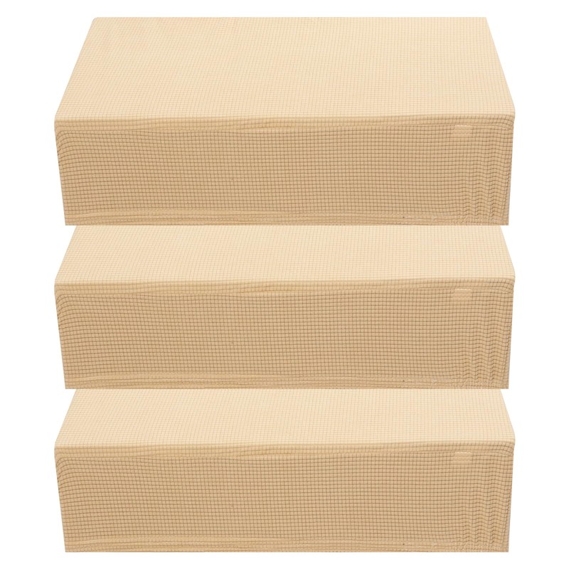 3 Pcs Couch Back Cushion Covers, Soft Polyester Backrest Cushion