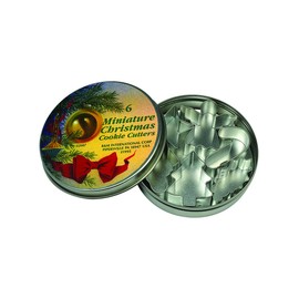 R&M International Mini Christmas Cookie Cutters, Snowman, Stocking, Star, Candy Cane, Tree, Angel, 6-Piece Set
