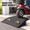 SucceBuy 3-Inch Rubber Threshold Ramp, 35.5 x 18 In Non-Slip