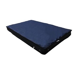 XL Large Premium Cool Blue Memory Foam Pad Dog Bed with Heavy Duty Tough and Durable External Oxford Fabric Waterproof Cover and Inner Liner Case for Small and Large Dogs (48x30 INCHES, Blue)