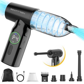Battery Powered Car Vacuum Cleaner Cordless Handheld Portable - 18000Pa Powerful Suction & Air Blow - Upto 35mins Runtime - 4 Speeds - Brushless Motor- Hand held Vacuum Cleaner for Car Home Office Pet