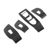 4 Pieces Door Window Switch Trim Carbon Fibre Style Replacement