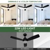 Minislak 42 Inch Black Ceiling Fan with Light and Remote
