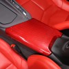 autopart2021 Red Real Carbon Fiber Center Console Armrest Box Cover