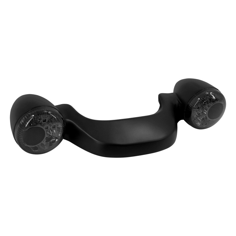 HDBUBALUS Matte Black Rear Turn Signal LED Light Smoke Lens