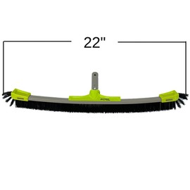 DPM Extreme PRO Heavy Duty Swimming Pool & Spa Brush Head 22" Vinyl Premium Bristle Flexible Pool Brushes for Cleaning Pool Walls Commercial Professional Grade Brush Speed Lock Spring Clip