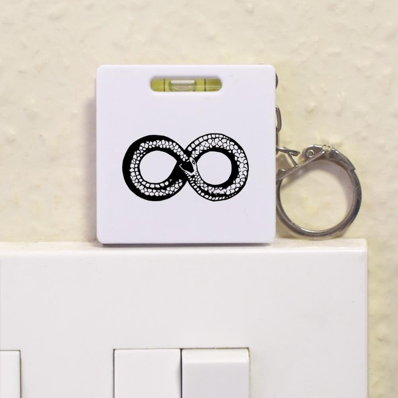 'Ouroboros' Keyring Tape Measure/Spirit Level Tool (KM00041822)