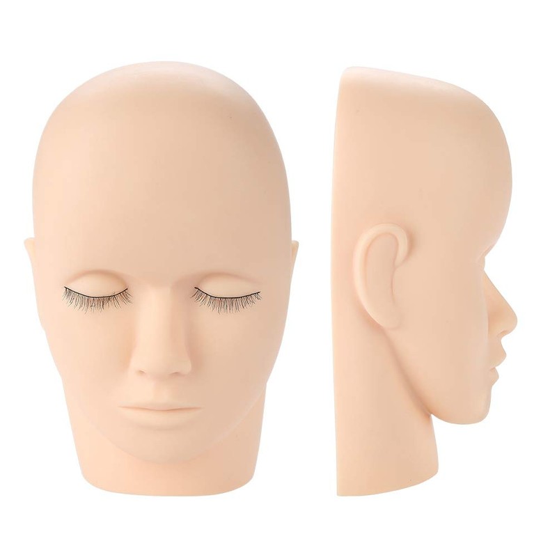 Lash Mannequin Head, Practice Training Head for Make Up and