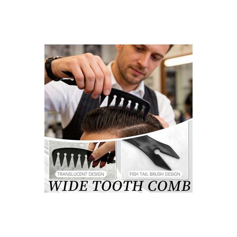 5 Piece Comb Men's Styling Set, Create a Fluffy Hairstyle