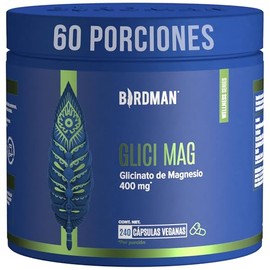 Birdman Glicinato de Magnesio | Bisglicinato de Magnesio | 400 mg | Sin Aditivos, Sin Sabor | Cápsula Vegana | 60 Porciones | 240 Cápsulas