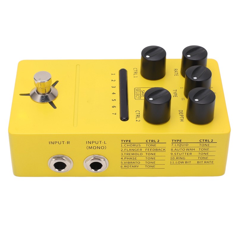 Multi Modulation Pedal Stereo 11 Modulation Effects True Bypass Phase