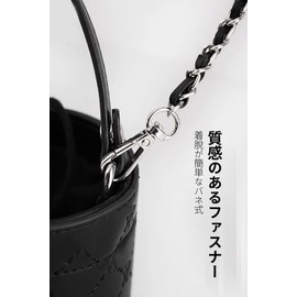 VEAGIA Shoulder Strap, Chain Shoulder Strap, Shoulder Strap, Shoulder Strap, Cord, Bag Repair, Replacement, Handle Strap, Single Item, For Lap Bag, Approx. 47.2 inches (120 cm) (Chain, Black + Gold)