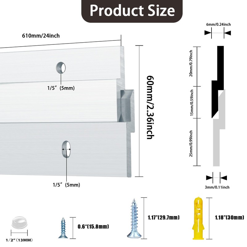 French Cleat Heavy Duty, Aluminum French Cleat, Headboard Wall Mounting