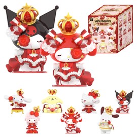 TOP TOY Sanrio Rose Knight Series 1 Piece Plush Blind Box Figure, Soft Vinyl, PVC, Gift, Birthday Toy, Romantic Evening, Chromine, My Melo, Character