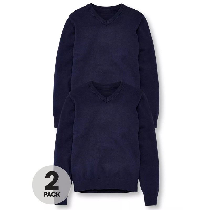 CARE SMART UNIFORM 2PK Unisex School Jumper (12 Years, Navy)