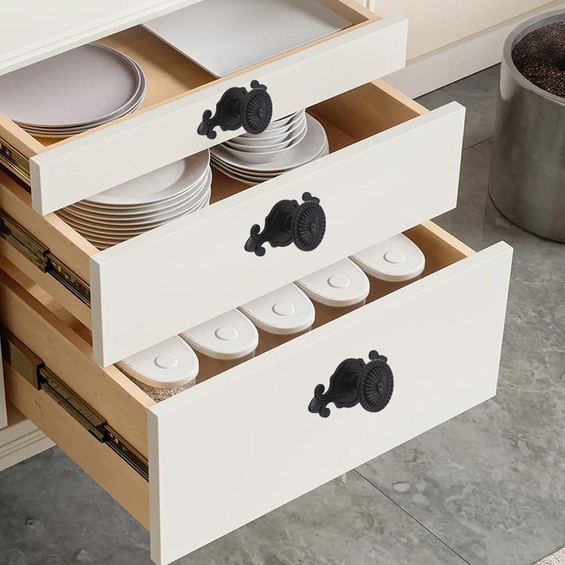 Kelier Antique Cabinet Knobs, [8 Pack] Vintage Retro Mushroom Drawer
