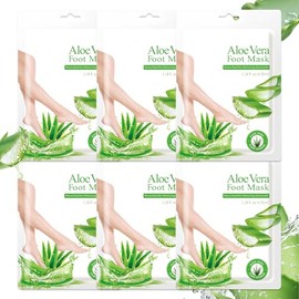 Virellay Foot Mask Very Dry Feet – Foot Mask Socks (Aloe, 6 Pieces)