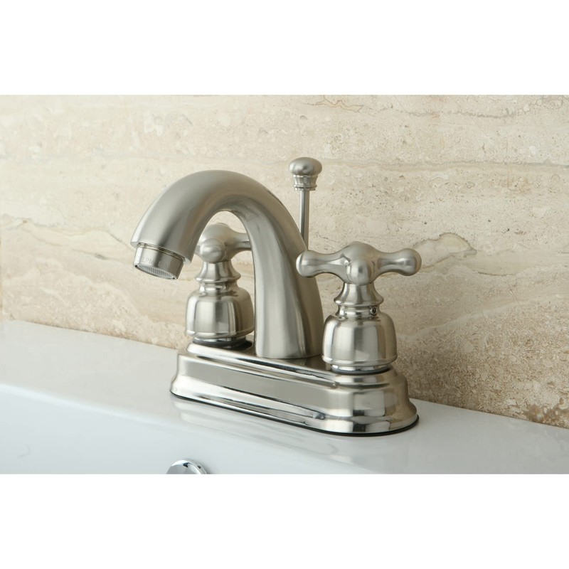 Kingston Brass KB5612AX Restoration 4-Inch Centerset Lavatory Faucet, Polished