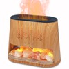 Fireplace Flame Diffuser & Himalayan Salt Lamp, 8 Colors Aromatherapy