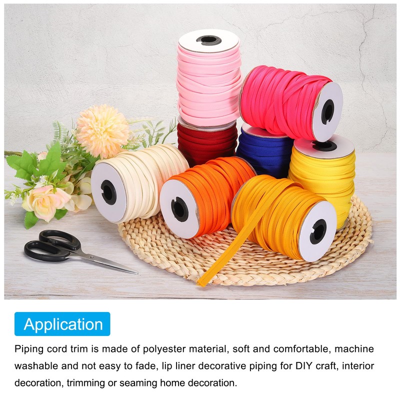 sourcing map Piping Cord Trim 30 Yards 1/2 Inch Piping