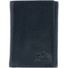 Mancini Bellagio Top Grain Leather RFID Secure Trifold, Black