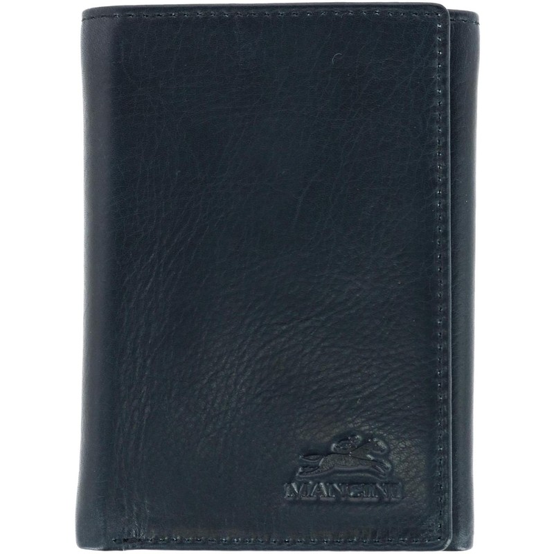 Mancini Bellagio Top Grain Leather RFID Secure Trifold, Black