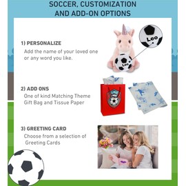 DolliBu Pink Unicorn Stuffed Animal with Soccer Ball Plush - Soft Huggable Unicorn, Adorable Playtime Plush Toy, Cute Fantasy Gift, Super Soft Plush Doll Animal Toy for Kids and Adults - 9 Inches