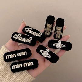 Mini Claw Clip / Classic Hairpin / Half-Up Hair Clip - European Luxury Bear Design Style Letter 20ea